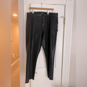 Jen7 coated black jeans